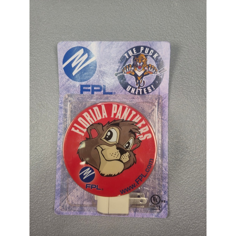 Florida Panthers NHL FPL The Puck Unites Night Light Mascot Red Plug In NEW